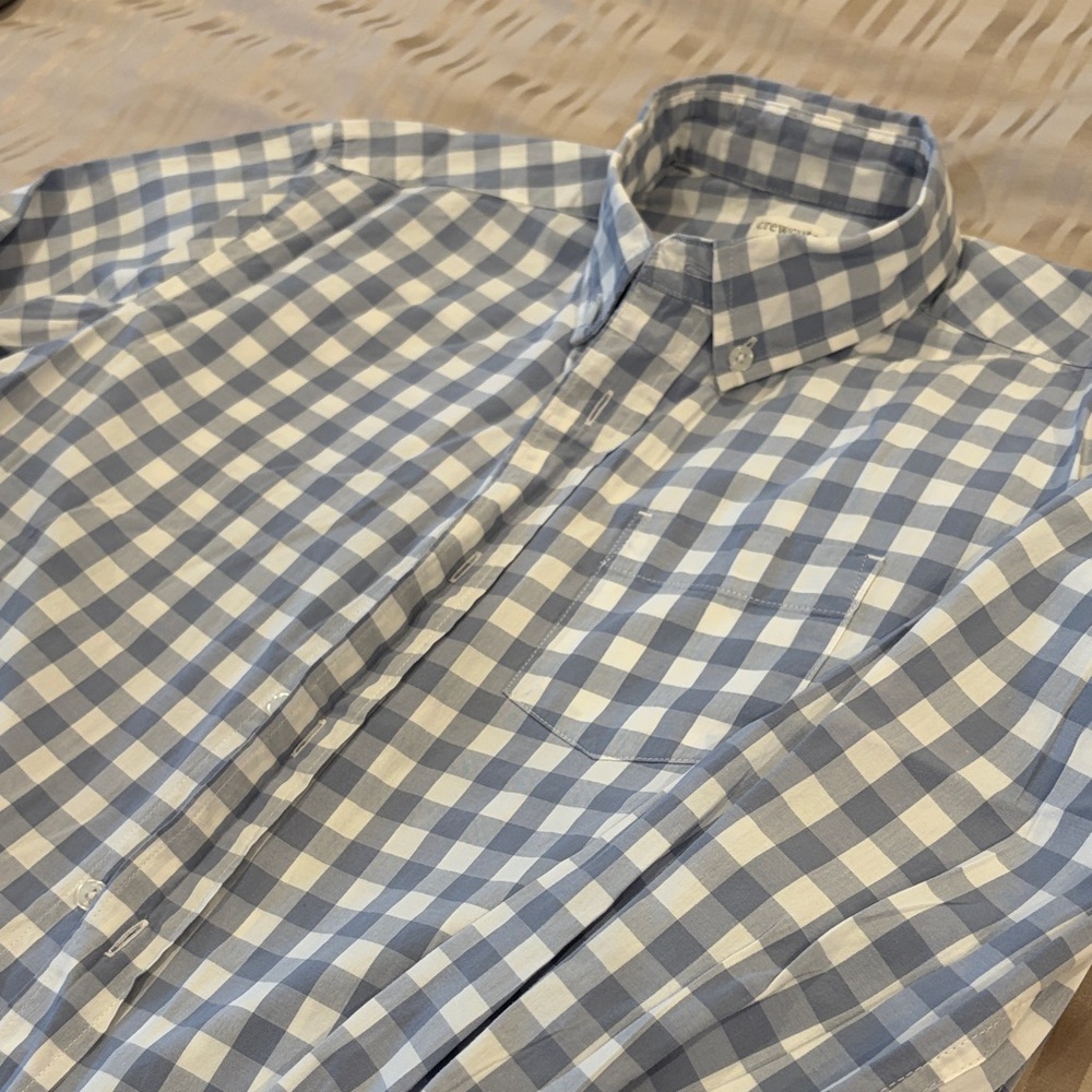 Crewcuts Men's Blue and White Plaid Shirt